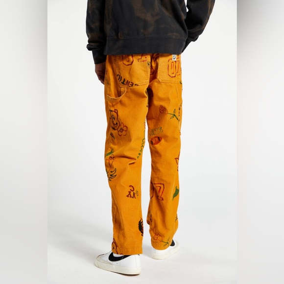Bdg Y2K Doodle Corduroy Painter Pants Size M - Urban Outfitters - Picture 5 of 11